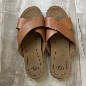 UGG Tan Leather Sandals